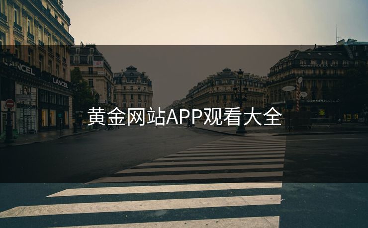 黄金网站APP观看大全